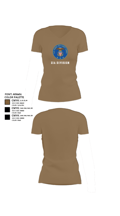 Zia division 50198022 Women's Short Sleeve V-neck Shirt - 4
