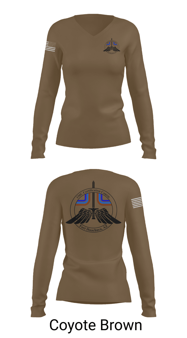 Womens Long Sleeve Vneck Shirt 1, 2-13th AVN REGT, 150U Certification Course, , Teamtime, Team time, sublimation, custom sports apparel, team uniforms, spirit wear, spiritwear, sports uniforms, custom shirts, team store, custom team store, fundraiser sports, apparel fundraiser