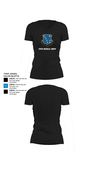Womens Short Sleeve Vneck Shirt, 176th Medical Group, , Teamtime, Team time, sublimation, custom sports apparel, team uniforms, spirit wear, spiritwear, sports uniforms, custom shirts, team store, custom team store, fundraiser sports, apparel fundraiser