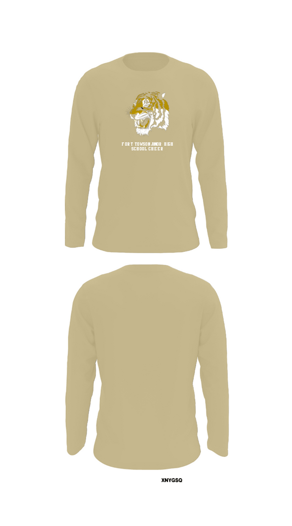 Long Sleeve Performance Shirt, Fort Towson Junior High School Cheer, Cheer, Teamtime, Team time, sublimation, custom sports apparel, team uniforms, spirit wear, spiritwear, sports uniforms, custom shirts, team store, custom team store, fundraiser sports, apparel fundraiser
