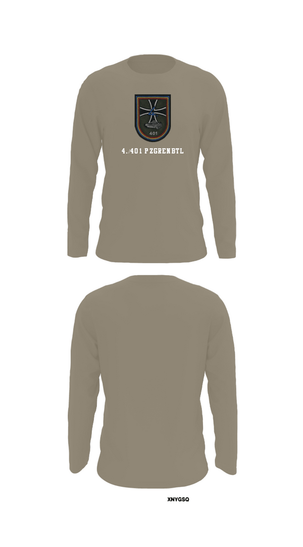 Long Sleeve Performance Shirt, 4./401 PzGrenBtl, Army, Teamtime, Team time, sublimation, custom sports apparel, team uniforms, spirit wear, spiritwear, sports uniforms, custom shirts, team store, custom team store, fundraiser sports, apparel fundraiser