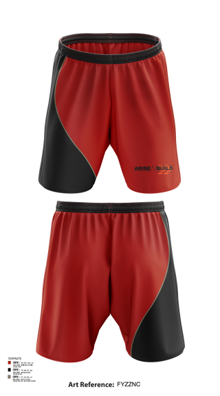 Athletic Shorts With Pockets, Arise N Build, , Teamtime, Team time, sublimation, custom sports apparel, team uniforms, spirit wear, spiritwear, sports uniforms, custom shirts, team store, custom team store, fundraiser sports, apparel fundraiser