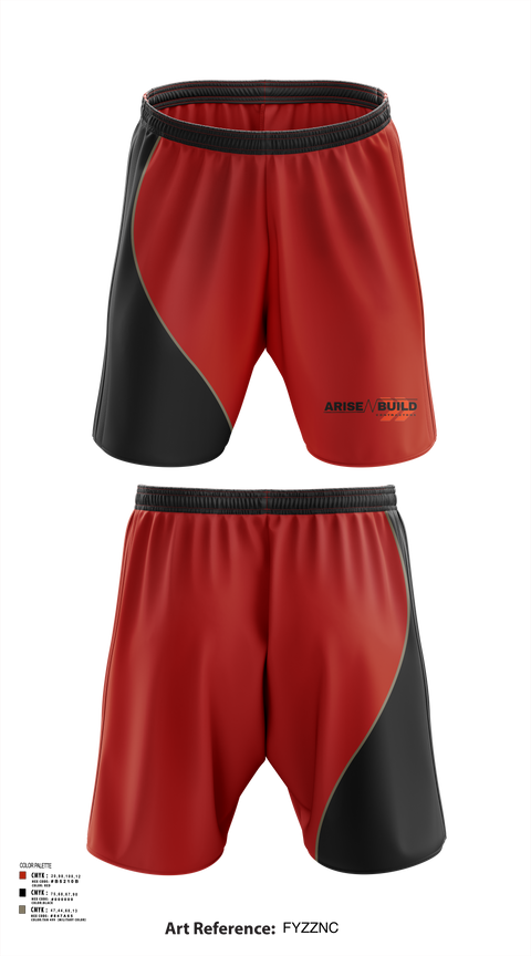 Athletic Shorts With Pockets, Arise N Build, , Teamtime, Team time, sublimation, custom sports apparel, team uniforms, spirit wear, spiritwear, sports uniforms, custom shirts, team store, custom team store, fundraiser sports, apparel fundraiser