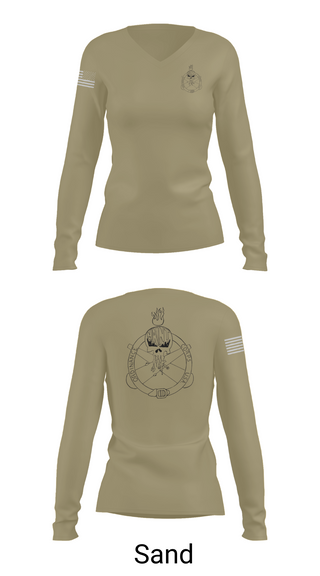 Womens Long Sleeve Vneck Shirt, 850th engineer, , Teamtime, Team time, sublimation, custom sports apparel, team uniforms, spirit wear, spiritwear, sports uniforms, custom shirts, team store, custom team store, fundraiser sports, apparel fundraiser