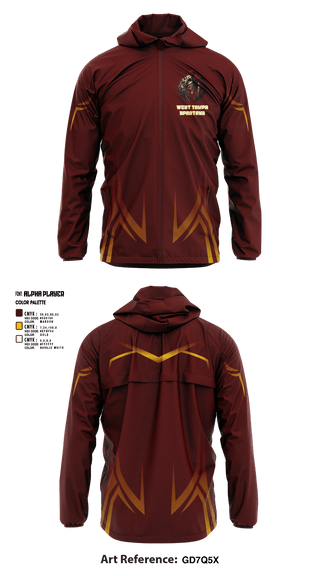 Windbreaker, West Tampa spartans, , Teamtime, Team time, sublimation, custom sports apparel, team uniforms, spirit wear, spiritwear, sports uniforms, custom shirts, team store, custom team store, fundraiser sports, apparel fundraiser