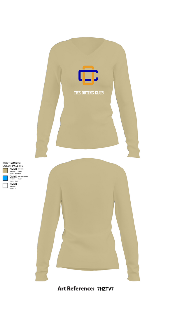 Womens Long Sleeve Vneck Shirt 1, The Outing Club, Spirit Store, Teamtime, Team time, sublimation, custom sports apparel, team uniforms, spirit wear, spiritwear, sports uniforms, custom shirts, team store, custom team store, fundraiser sports, apparel fundraiser