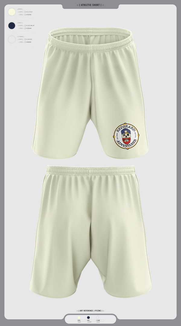 Athletic Shorts With Pockets, Red beard Adventures, , Teamtime, Team time, sublimation, custom sports apparel, team uniforms, spirit wear, spiritwear, sports uniforms, custom shirts, team store, custom team store, fundraiser sports, apparel fundraiser