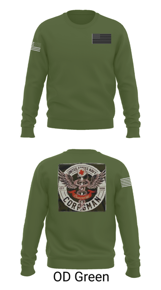 Crew Neck Sweatshirt, Hospital Corpsman, , Teamtime, Team time, sublimation, custom sports apparel, team uniforms, spirit wear, spiritwear, sports uniforms, custom shirts, team store, custom team store, fundraiser sports, apparel fundraiser