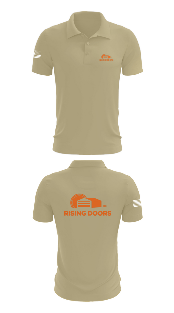 Short Sleeve Performance Polo, Rising Doors, Army, Teamtime, Team time, sublimation, custom sports apparel, team uniforms, spirit wear, spiritwear, sports uniforms, custom shirts, team store, custom team store, fundraiser sports, apparel fundraiser