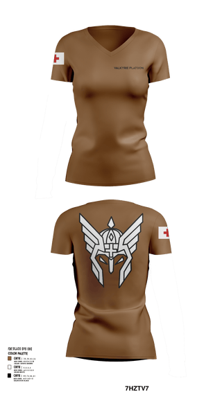 Womens Short Sleeve Vneck Shirt, Evac PLT, RSS, 2CR, , Teamtime, Team time, sublimation, custom sports apparel, team uniforms, spirit wear, spiritwear, sports uniforms, custom shirts, team store, custom team store, fundraiser sports, apparel fundraiser