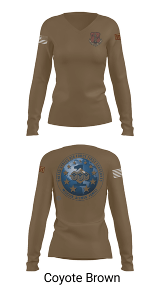 Women's Long Sleeve Vneck Shirt, 186 Air Refueling Wing, Air Force, Teamtime, Team time, sublimation, custom sports apparel, team uniforms, spirit wear, spiritwear, sports uniforms, custom shirts, team store, custom team store, fundraiser sports, apparel fundraiser