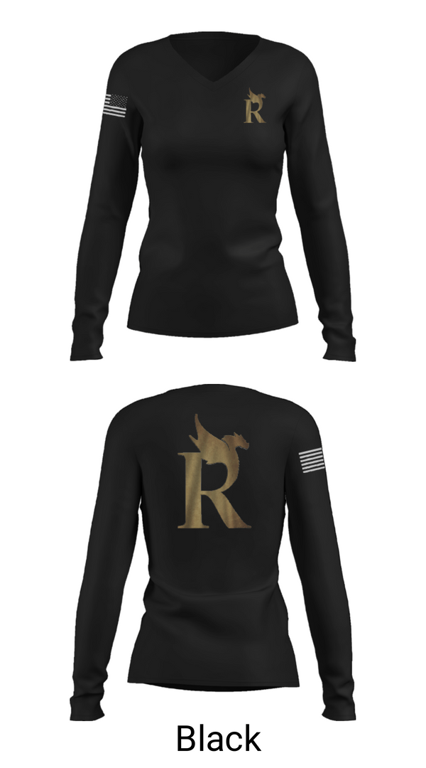 Women's Long Sleeve Vneck Shirt, Rickover Naval Academy, Women's Soccer, Teamtime, Team time, sublimation, custom sports apparel, team uniforms, spirit wear, spiritwear, sports uniforms, custom shirts, team store, custom team store, fundraiser sports, apparel fundraiser