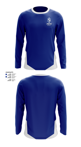 Long Sleeve Performance Shirt, Ninth Inning Prime Baseball, Baseball, Teamtime, Team time, sublimation, custom sports apparel, team uniforms, spirit wear, spiritwear, sports uniforms, custom shirts, team store, custom team store, fundraiser sports, apparel fundraiser