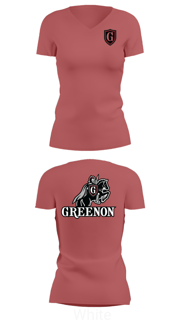 Womens Short Sleeve Vneck Shirt, Greenon Knights, Women's Volleyball, Teamtime, Team time, sublimation, custom sports apparel, team uniforms, spirit wear, spiritwear, sports uniforms, custom shirts, team store, custom team store, fundraiser sports, apparel fundraiser