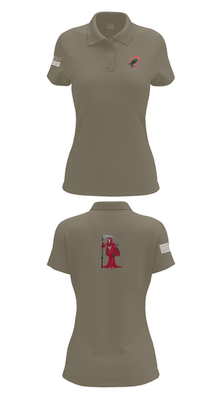 Womens Short Sleeve Performance Polo, A Co. 152 BEB, Army, Teamtime, Team time, sublimation, custom sports apparel, team uniforms, spirit wear, spiritwear, sports uniforms, custom shirts, team store, custom team store, fundraiser sports, apparel fundraiser