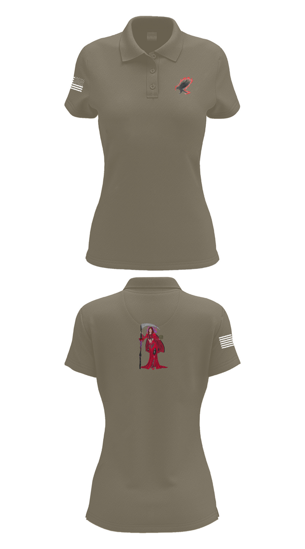 Womens Short Sleeve Performance Polo, A Co. 152 BEB, Army, Teamtime, Team time, sublimation, custom sports apparel, team uniforms, spirit wear, spiritwear, sports uniforms, custom shirts, team store, custom team store, fundraiser sports, apparel fundraiser