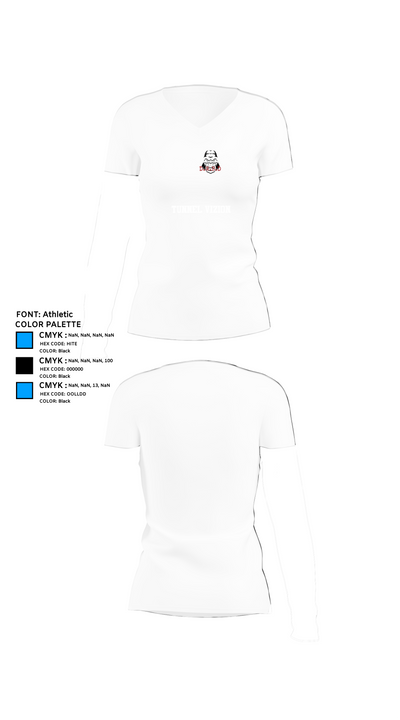 TUNNEL VIZION 60094204 Women's Short Sleeve V-neck Shirt - 18