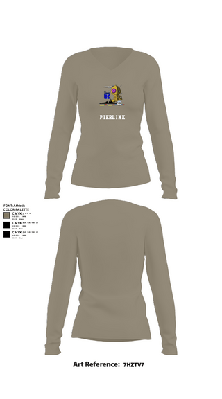 Women's Long Sleeve Vneck Shirt, PierlinkPierlink, , Teamtime, Team time, sublimation, custom sports apparel, team uniforms, spirit wear, spiritwear, sports uniforms, custom shirts, team store, custom team store, fundraiser sports, apparel fundraiser