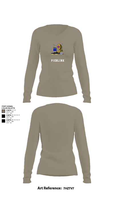 Pierlink 77649293 Women's Long Sleeve V-neck Shirt - 28