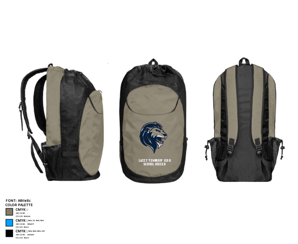 Gear Bag, Lacey Township High School Soccer, Men's Soccer, Teamtime, Team time, sublimation, custom sports apparel, team uniforms, spirit wear, spiritwear, sports uniforms, custom shirts, team store, custom team store, fundraiser sports, apparel fundraiser