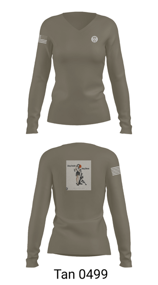 Womens Long Sleeve Vneck Shirt 1, a-co 2-2in 3/10, Army, Teamtime, Team time, sublimation, custom sports apparel, team uniforms, spirit wear, spiritwear, sports uniforms, custom shirts, team store, custom team store, fundraiser sports, apparel fundraiser