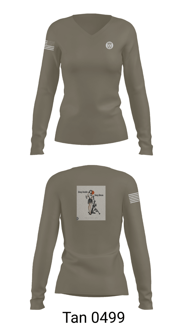 Womens Long Sleeve Vneck Shirt 1, a-co 2-2in 3/10, Army, Teamtime, Team time, sublimation, custom sports apparel, team uniforms, spirit wear, spiritwear, sports uniforms, custom shirts, team store, custom team store, fundraiser sports, apparel fundraiser