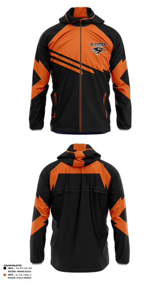 Windbreaker, Bloomer High School Cross Country, Cross Country, Teamtime, Team time, sublimation, custom sports apparel, team uniforms, spirit wear, spiritwear, sports uniforms, custom shirts, team store, custom team store, fundraiser sports, apparel fundraiser