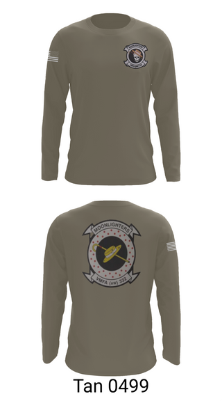 Long Sleeve Performance Shirt, VMFA-332 The Moonlighters, Marines, Teamtime, Team time, sublimation, custom sports apparel, team uniforms, spirit wear, spiritwear, sports uniforms, custom shirts, team store, custom team store, fundraiser sports, apparel fundraiser