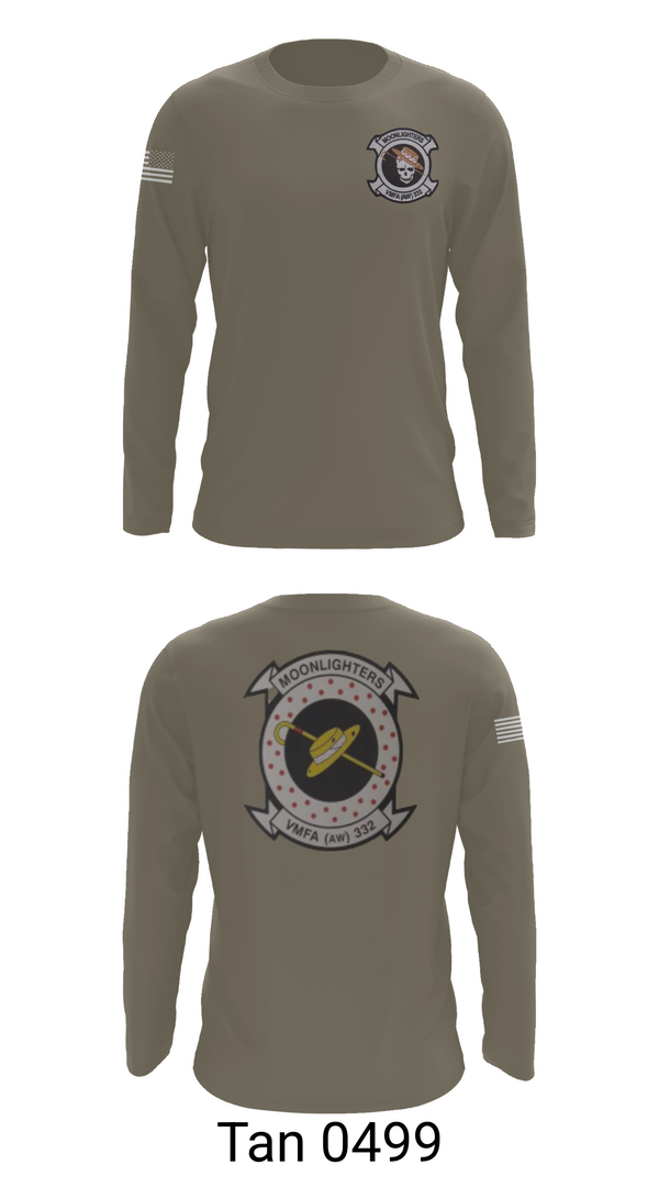 Long Sleeve Performance Shirt, VMFA-332 The Moonlighters, Marines, Teamtime, Team time, sublimation, custom sports apparel, team uniforms, spirit wear, spiritwear, sports uniforms, custom shirts, team store, custom team store, fundraiser sports, apparel fundraiser