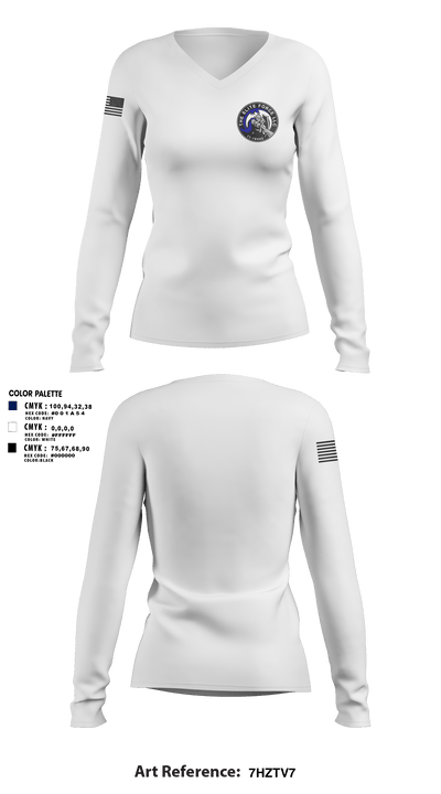 The Elite Force Llc 33160715 Women's Long Sleeve V-neck Shirt - 2