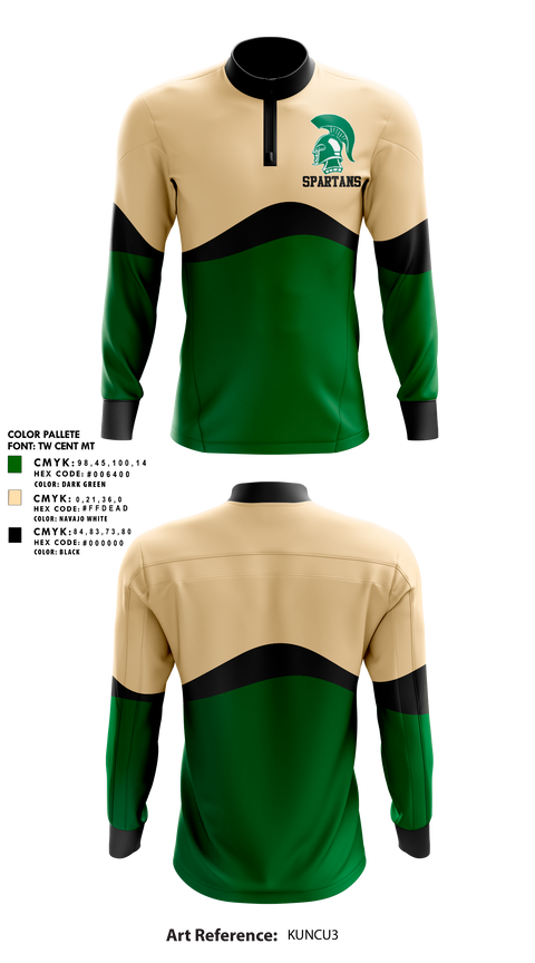 Quarter Zip Jacket, Laurel Spartans, Track & Field, Teamtime, Team time, sublimation, custom sports apparel, team uniforms, spirit wear, spiritwear, sports uniforms, custom shirts, team store, custom team store, fundraiser sports, apparel fundraiser