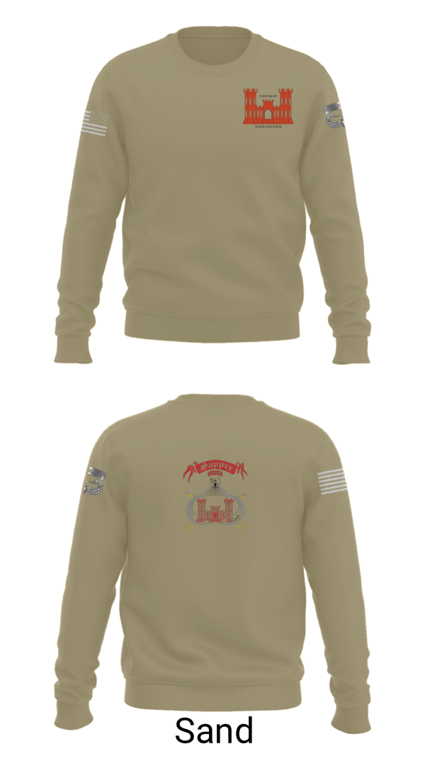 Crew Neck Sweatshirt, 1138th SAPPER Company, Army, Teamtime, Team time, sublimation, custom sports apparel, team uniforms, spirit wear, spiritwear, sports uniforms, custom shirts, team store, custom team store, fundraiser sports, apparel fundraiser