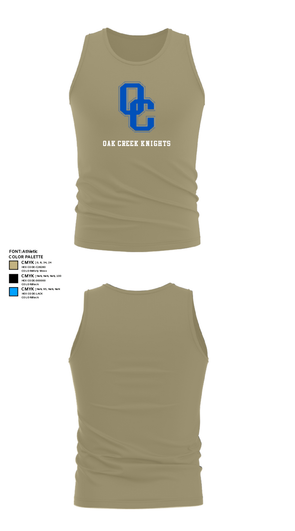 Tank Top, Oak Creek Knights, Men's Volleyball, Teamtime, Team time, sublimation, custom sports apparel, team uniforms, spirit wear, spiritwear, sports uniforms, custom shirts, team store, custom team store, fundraiser sports, apparel fundraiser