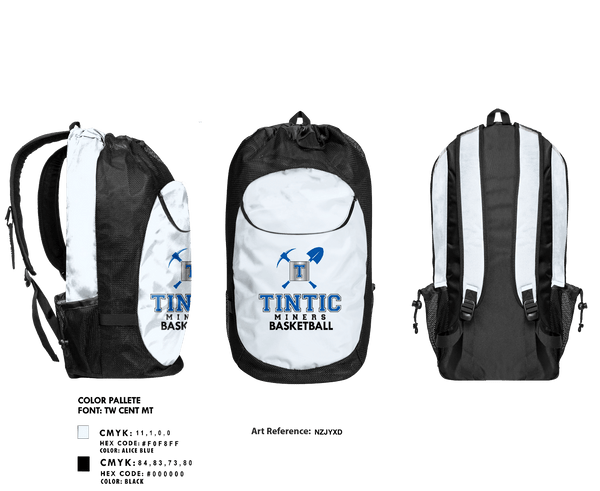 Gear Bag, Tintic Miners, Men's Basketball, Teamtime, Team time, sublimation, custom sports apparel, team uniforms, spirit wear, spiritwear, sports uniforms, custom shirts, team store, custom team store, fundraiser sports, apparel fundraiser