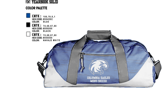 Duffle Bag, Columbia Eagles, Men's Soccer, Teamtime, Team time, sublimation, custom sports apparel, team uniforms, spirit wear, spiritwear, sports uniforms, custom shirts, team store, custom team store, fundraiser sports, apparel fundraiser