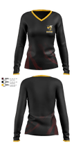 Enumclaw High School Water Polo 63753574 Women's Long Sleeve V-neck Shirt -1 1