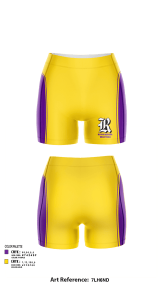 Womens Shorts, Reynoldsburg Volleyball, Women's Volleyball, Teamtime, Team time, sublimation, custom sports apparel, team uniforms, spirit wear, spiritwear, sports uniforms, custom shirts, team store, custom team store, fundraiser sports, apparel fundraiser