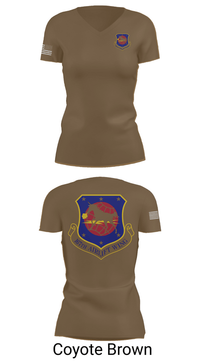 167th air wing 60974833 Women's Short Sleeve V-neck Shirt - 8