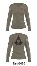 A Co. 1-3 AB 9856173 Women's Long Sleeve V-neck Shirt - 77