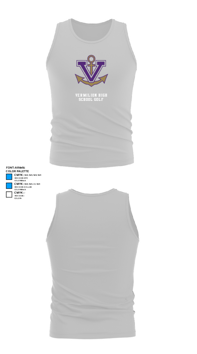 Vermilion High School Golf 53729770 Tank Top - 13