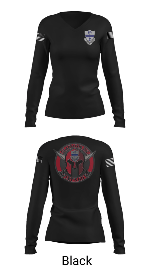 Women's Long Sleeve Vneck Shirt, Golf Company 1-325 AIR, Army, Teamtime, Team time, sublimation, custom sports apparel, team uniforms, spirit wear, spiritwear, sports uniforms, custom shirts, team store, custom team store, fundraiser sports, apparel fundraiser