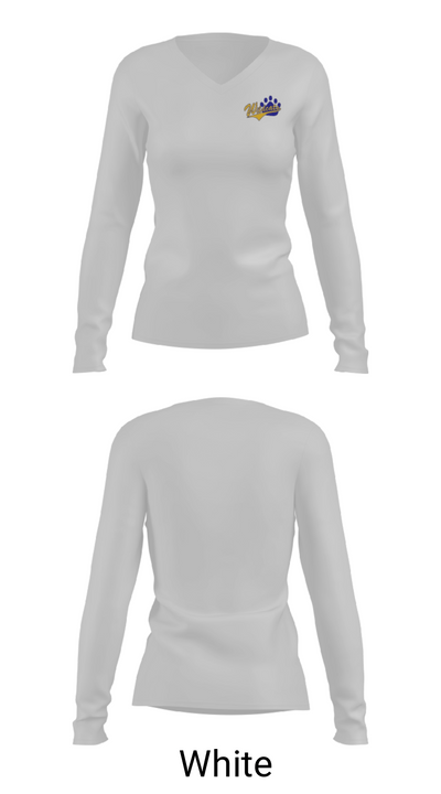 Richwoods Middle School Cheer 94621305 Women's Long Sleeve V-neck Shirt - 16