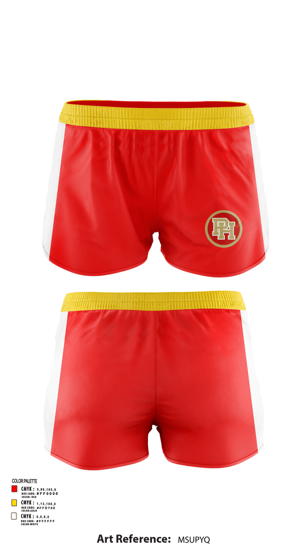 Womens Shorts, Penn Hills High School Cheer, Cheer, Teamtime, Team time, sublimation, custom sports apparel, team uniforms, spirit wear, spiritwear, sports uniforms, custom shirts, team store, custom team store, fundraiser sports, apparel fundraiser