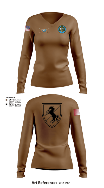 Bandit Troop 37808208 Women's Long Sleeve V-neck Shirt - 3