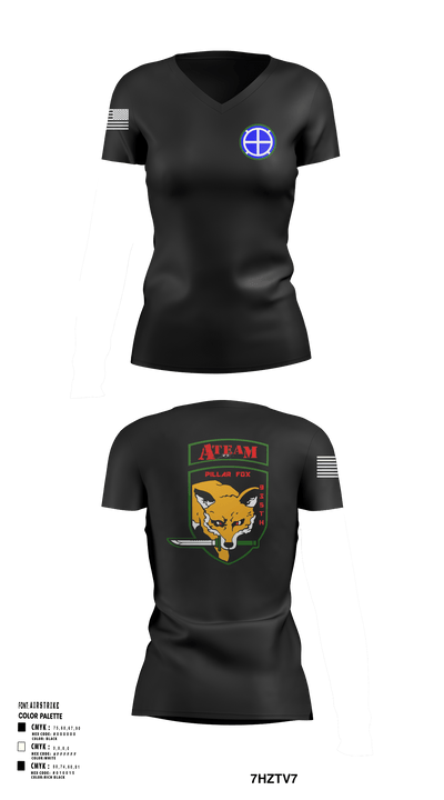 A co 935th ASB 3rd Platoon 87563624 Women's Short Sleeve V-neck Shirt - 127
