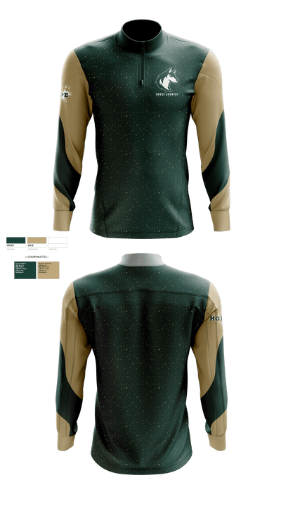 Hope Christian High School Cross Country 92431725 Quarter Zip Jacket - 1