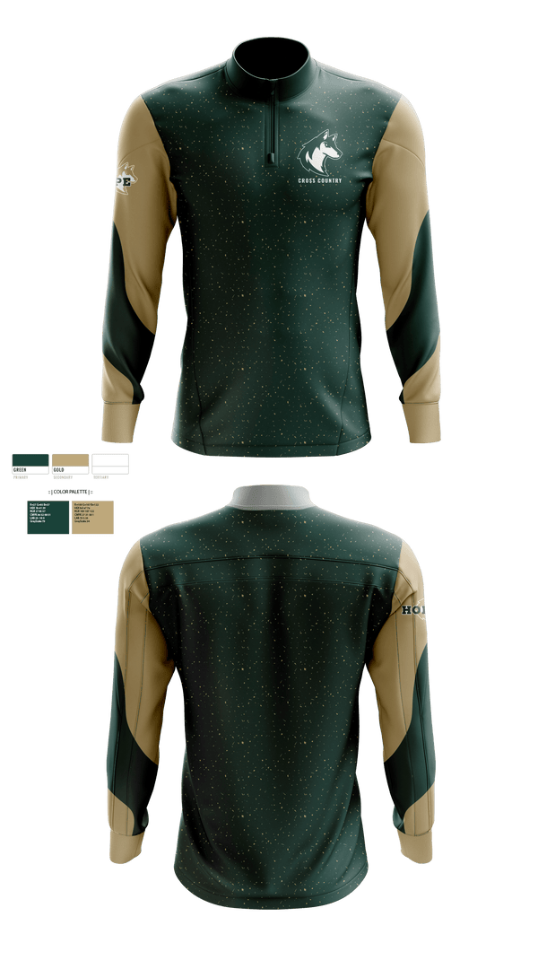 Quarter Zip Jacket, Hope Christian High School Cross Country, Cross Country, Teamtime, Team time, sublimation, custom sports apparel, team uniforms, spirit wear, spiritwear, sports uniforms, custom shirts, team store, custom team store, fundraiser sports, apparel fundraiser