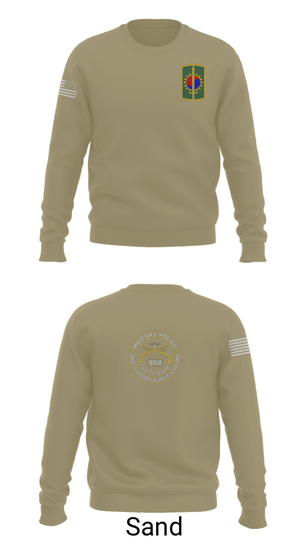 Crew Neck Sweatshirt, 142ND MILITARY POLICE, Army, Teamtime, Team time, sublimation, custom sports apparel, team uniforms, spirit wear, spiritwear, sports uniforms, custom shirts, team store, custom team store, fundraiser sports, apparel fundraiser