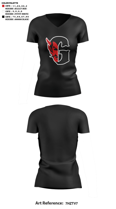 Glenwood Springs High School Cheer 12886681 Women's Short Sleeve V-neck Shirt - 42