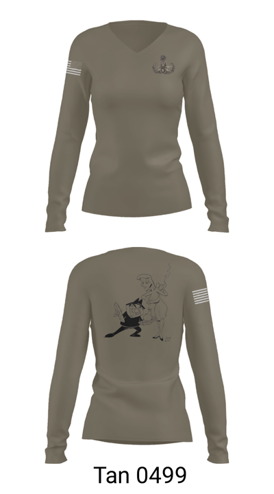 18th EOD Det 1033704 Women's Long Sleeve V-neck Shirt - 54